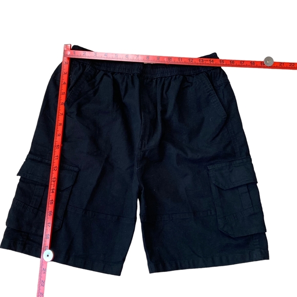 Men's Black Elasticated Cargo Shorts - New without Tags - Size UK Medium - Picture 13 of 16